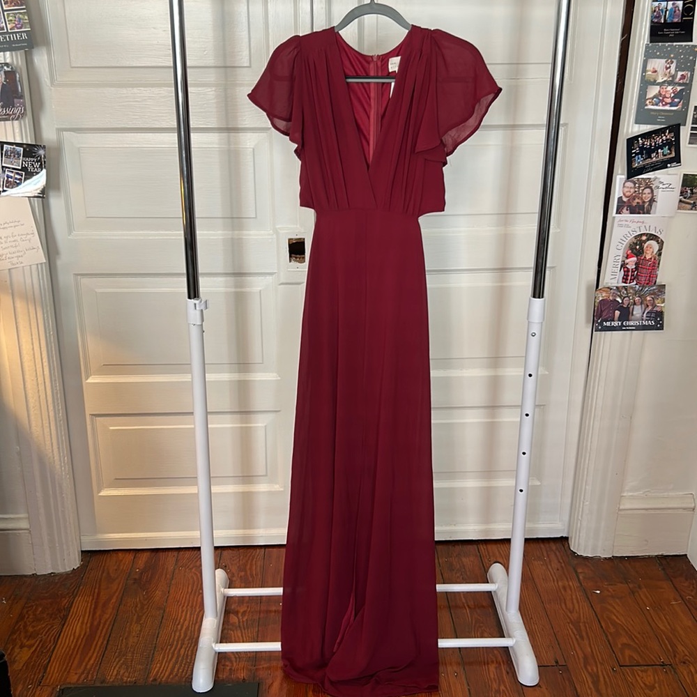 Boutique Maroon Formal Gown